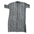 thumbnail image 4 of Thick Textured Cable Knit Sweater Coat for Women Winter Warmth Cotton Long Loose Cardigan, 4 of 9