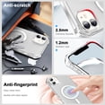 thumbnail image 3 of ELEHOLD Case for iPhone 12 Pro / 12 6.1", Shockproof Magnetic Matte Case with Wireless Charging Support,Clear, 3 of 6