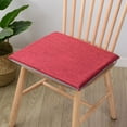 thumbnail image 4 of Pure Linen Seat Cushion 16x16x1in Removable Cover Breathable Office Chair Pad Non-Slip Support Home Car Mat, 4 of 7