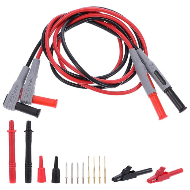 Sondas De Prueba De Multímetro 12 En 1, Herramientas De Multiprobador, Kit De Cables De Prueba, Medidor De Abrazadera, Accesorio De Probador Eléctrico De Plomo P1300B 1 Juego Yuarrent TO001644-00