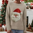 thumbnail image 5 of BODOAO Christmas Sweater for Women Retro Cute Santa Claus Graphic Long Sleeve Knitted Crew Neck Xmas Pullover Tops Novelty Funny Creweck Knit Pullover Sweaters Holiday Party Graphic Sweatshirts, 5 of 6