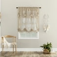 thumbnail image 4 of No. 918 Alison Floral Lace  Sheer Tie-up Shade, 1-Piece Rod Pocket Indoor Window Shade, 58”x64", Stone, 4 of 5
