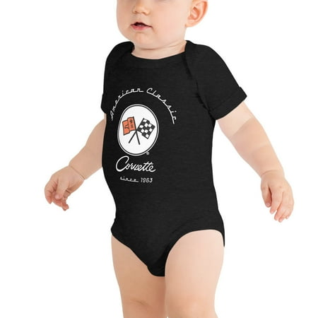 

SUNBELTGIFTS C2 Corvette Baby short sleeve snap bottom One Piece perfect for the youngest fan