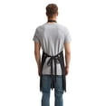 thumbnail image 3 of Artisan Collection by Reprime RP121 Barley Recycled Bib Apron with Pocket-Black/ Charcoal, 3 of 3