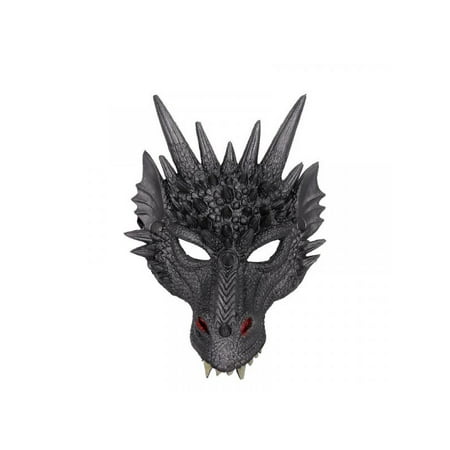 Topumt 4D Dragon Mask Lightweight Upper Half Face Mask for Halloween Party