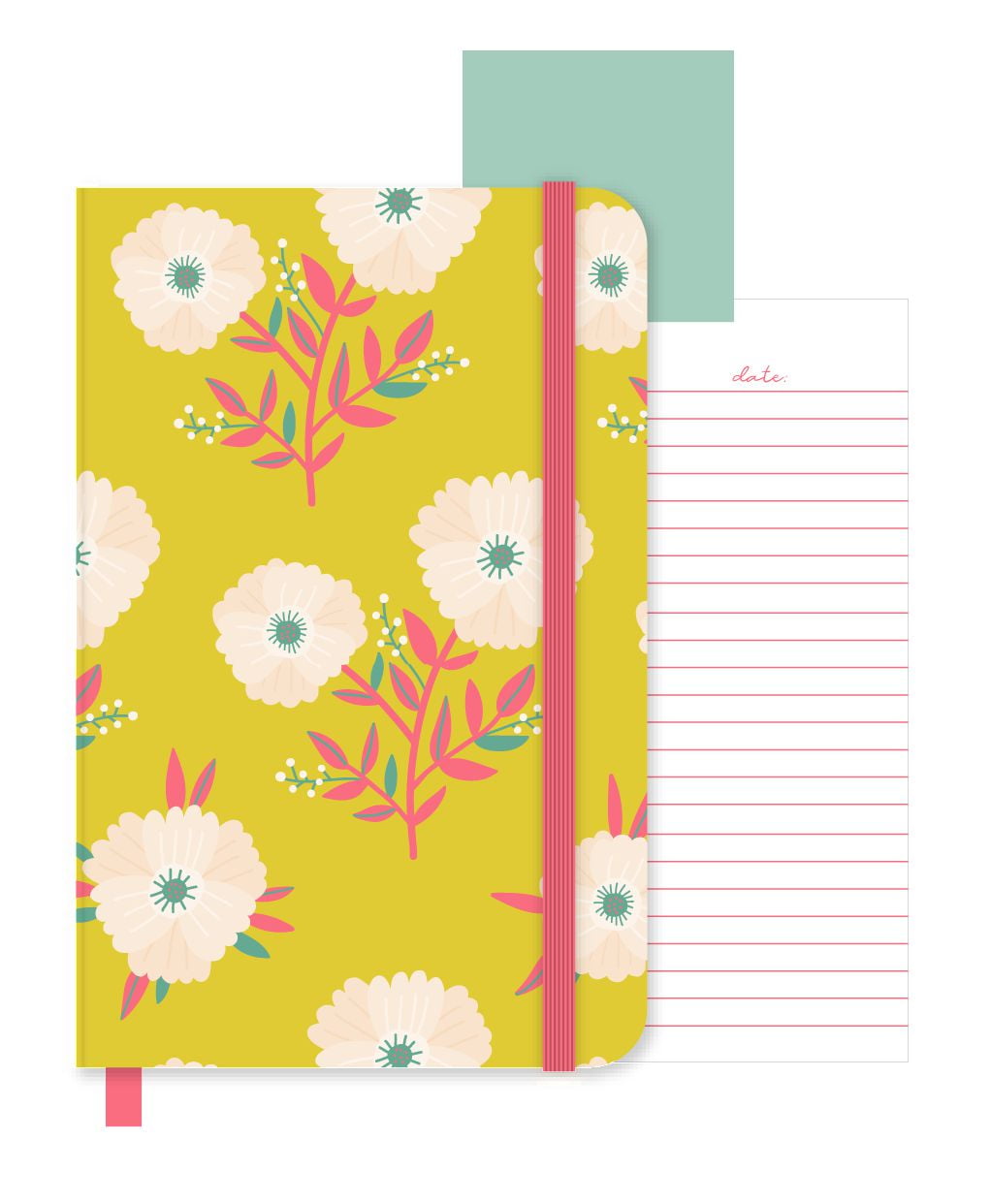 Journal de poche à imprimé floral Markings By C.R. Gibson