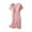 Pink - Dress, variant on Reduce!Herrnalise Maternity Pajamas Dress for Women Breastfeeding Dress Solid V-neck Short Sleeve Sleepwear Postpartum Pregnant Dress with Chest Pad Pink - Dress