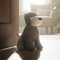 thumbnail image 2 of Decorative Dog Door Stop - 2.3 lb. Weighted Door Stopper for Living Room, Bedroom or Office - Adorable Puppy Design with Gray Tartan Fabric - Durable and Stylish Door Holder, 2 of 7