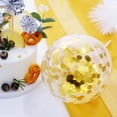 thumbnail image 5 of Efavormart 6Pcs - Cake Decor Set, 4 Silver-White Mini Paper Fans, Gold Confetti Balloon and Gold Birthday Cake Topper for Birthday Party Supplies Celebration, 5 of 5