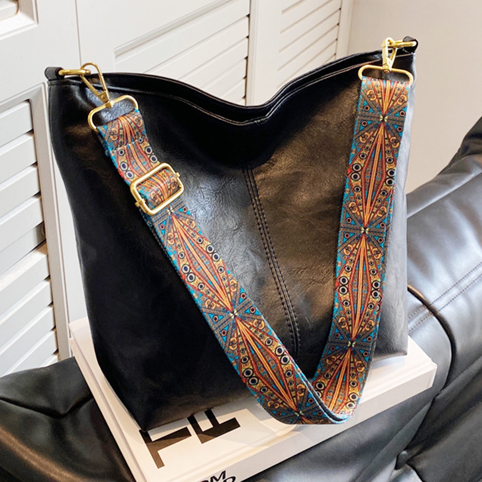 Hobo Bag for Women Crossbody Handbag Ladies Chic Shoulder Bags Black Purse