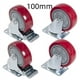 thumbnail image 1 of Ruedas giratorias de goma para muebles de alta resistencia, de 100 mm y 125 mm, 1 of 5
