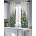 thumbnail image 5 of Grey Christmas Sheer Curtains 39 Inch Length 2 Panels Set for Living Room/Bedroom, Snowflake Xmas Christmas Tree Kitchen Curtains Grommet Semi-Sheer Curtains Drapes Window Treatments 27.5"x39"x2, 5 of 7