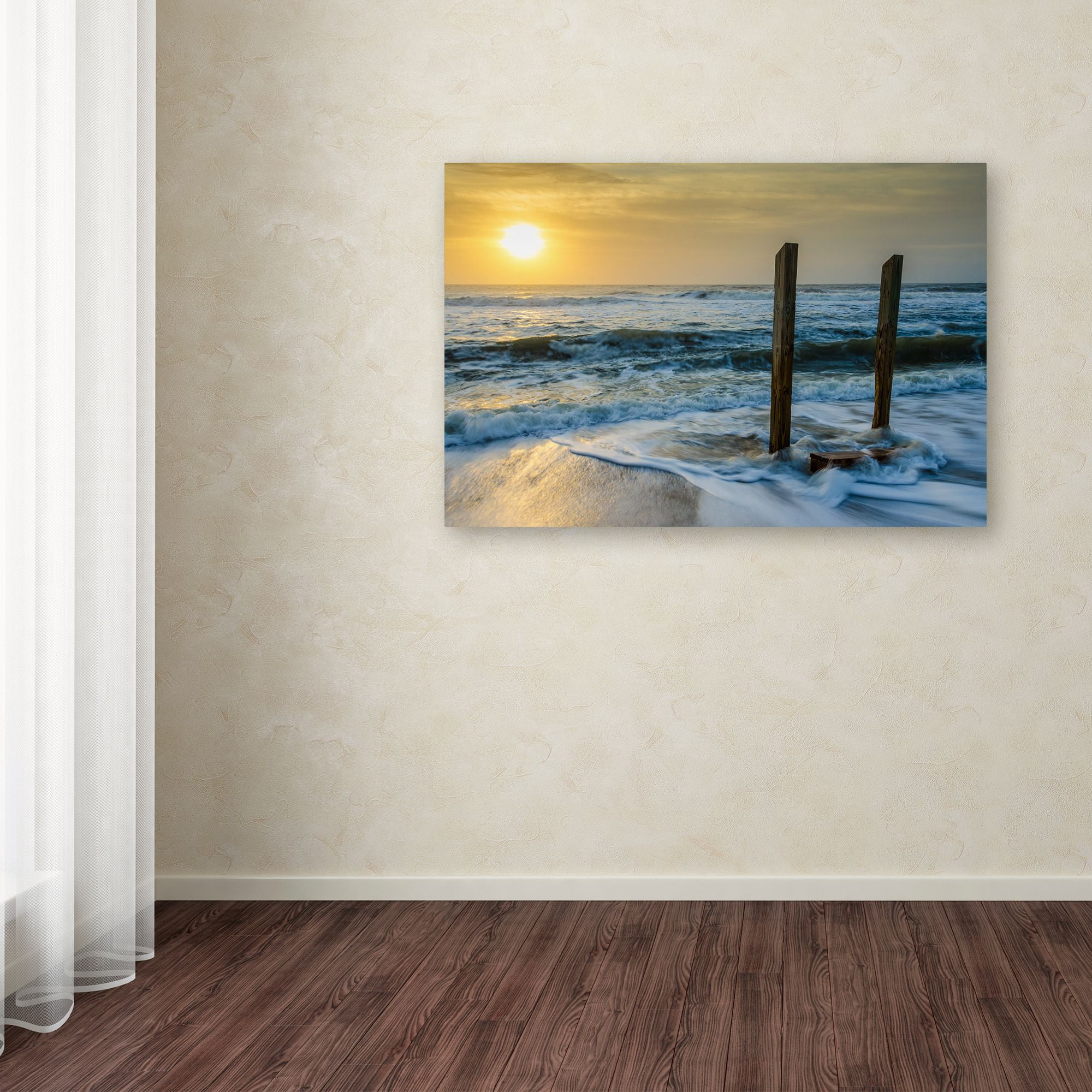 Trademark Fine Art 'Kissed by the Sea' Canvas Art by PIPA Fine Art