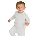thumbnail image 4 of Baby Infant Onesies Soft Cotton Knit Bodysuit Toddlers Newborn Clothes 3M-18M Long Sleeve Button Up Rompers (12-18 Months, Gray), 4 of 6
