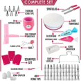 thumbnail image 2 of 200 Pcs Gâteau Ensemble de Décoration Kit- Gâteau Plateau Tournant Support avec des Sacs à Douilles et des Conseils -2 Spatule-Cake Niveleur & Glaçage Plus Lisse-55 Tuyaux Conseils & Buses-Bouilloires -20 Doublures de Cupcake, 2 of 7