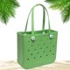 thumbnail image 4 of Bolso Hombro Picnic para Mujer Mano Playa Con Agujeros Impermeable A Prueba Arena Compras Femenino () Verde, 4 of 9