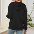 thumbnail image 6 of SMihono Lantern Sleeve Tunic T Shirt Blouse Womens Plus Size Solid Color Long Sleeve Crew Neck Keyhole Neck Solid Color Female Leisure Black XL, 6 of 6