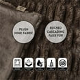 thumbnail image 5 of PoshLiving Brown Polyester Throw Blanket, 50" x 60", 5 of 8