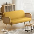 thumbnail image 3 of Solid Futon Cover Slipcover Fit 6"- 8" Futon Mattresses Cinnamon, Queen Size 60x80 Inch, 3 of 9