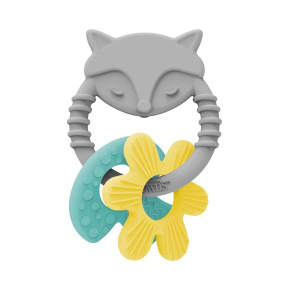 Dr. Brown's Learning Loop Anneau de Dentition pour Bébé, Renard - Formes Multiples, Textures Multiples, 100 % Silicone, Sans BPA, 3m+