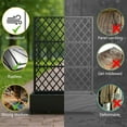 thumbnail image 2 of Ataucjin Metal Planter Box,Diamond Lattice Trellis Planter Box, for Climbing Plants and Vines, Galvanized Raised Garden Bed on Wheels, Garden Bed with Trellis, 2 of 6