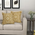 thumbnail image 5 of Mustard Yellow Pillow Covers 16x16 Set of 2 Yellow Cream Bohemian Ethnic Carpet Boho Style Vintage Flower Print Decorative Throw Pillows Outdoor Square Cushion Cases Farmhouse Decor for Home Sofa Bed, 5 of 5