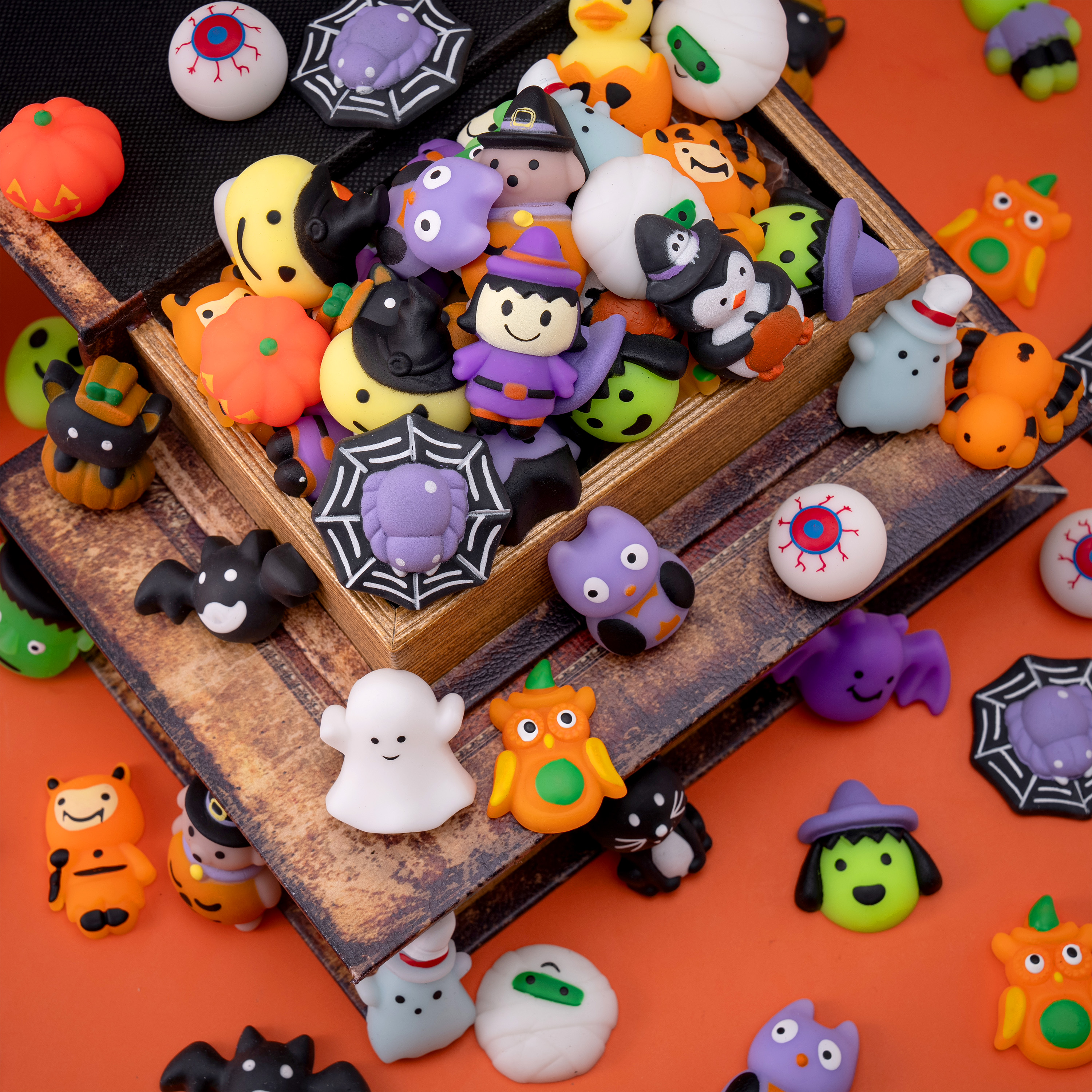 Joyfy 100-Piece Halloween Mochi Squishy Toys photo 4