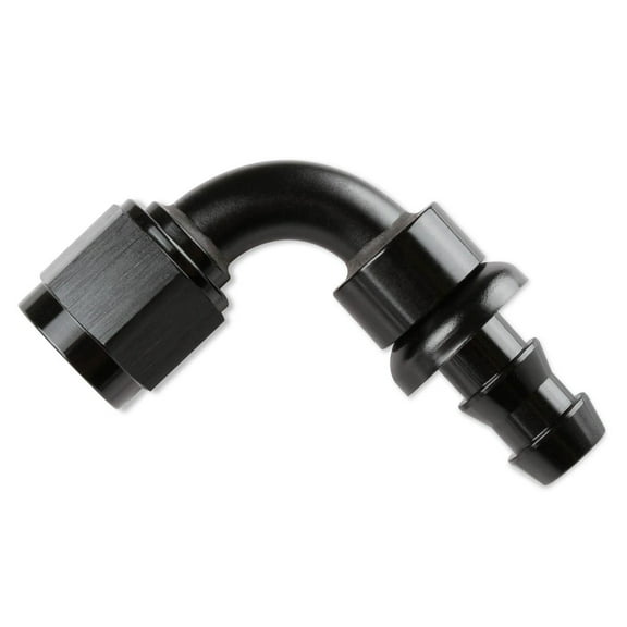 Mr Gasket 209006-BL -6 90 Degree Push-On Hose Ends, Black