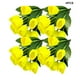 thumbnail image 2 of Ounissouiy 4X Flores artificiales Simulación 9 Cabezas Ramo Boda falsa Imitación de tulipanes Centros de Arreglo para el hogar Decoración Decoración Amarillo, 2 of 6