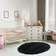 thumbnail image 2 of REGALWOVEN Area Rug Faux Fur Carpet for Home, 3x3 Feet Round, Black, 2 of 8