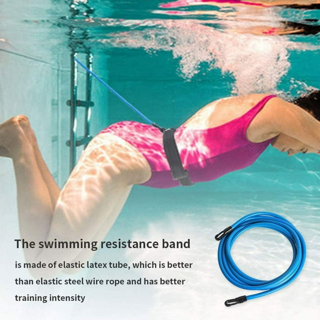 mmirethe Swim Lightweight And Adjustable Training Belt Training Necessary Swimming Pool Accessories red-4meters 1Set