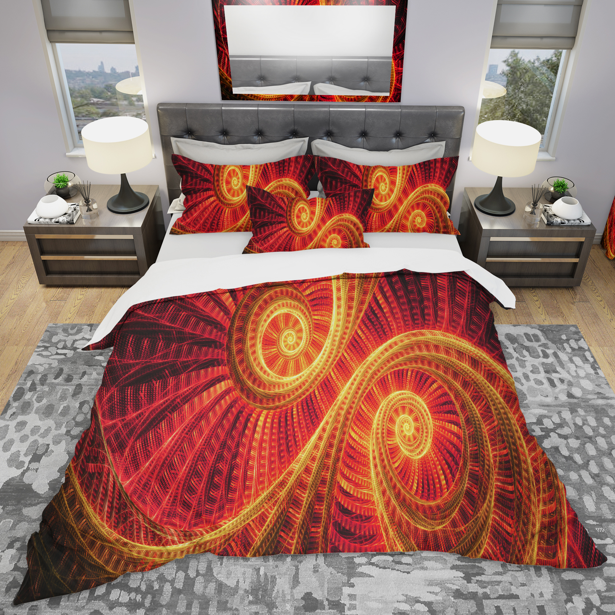 Designart 'Sundance Large' Modern & Contemporary Duvet Cover Set