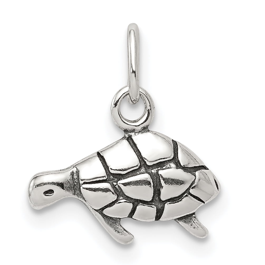 3-D Black Orca Killer Whale Clip-On Charm in 925 Sterling Silver 31x10mm