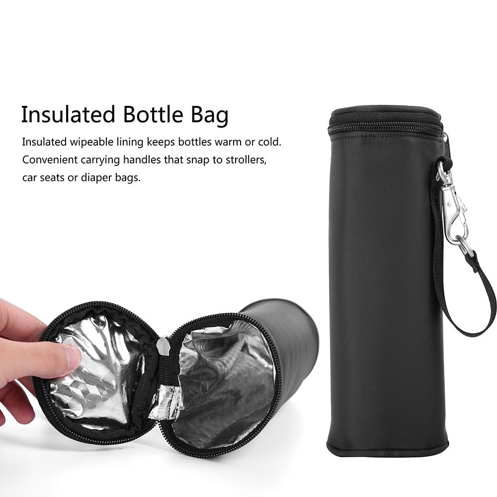 Large Durable Lightweight Diaper Bag Messenger Style with Matching Pad and Insulated Bottle Carrier