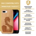 thumbnail image 7 of Case Yard Wooden Case Outside Soft TPU Silicone, Slim Fit Shockproof Wood Protective Phone Cover for Girls Boys Men and Women, Supports Wireless Charging Mystic Lady Design case for iPhone-8-Plus, 7 of 7
