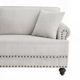 thumbnail image 6 of Modern Velvet 82" 2-Seater Sofas with Nails and Armrests (White), 6 of 7
