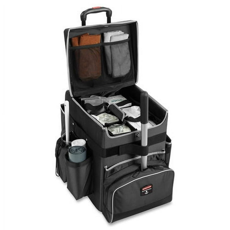 Rubbermaid Commercial Medium Executive Quick Cart - Telescopic Handle - 40 lb Capacity - Aluminum, Polyester, Teflon, Polypropylene - 16.5 Rubbermaid Commercial Medium Executive Quick Cart - Telescopic Handle - 40 lb Capacity - Aluminum, Polyester, Teflon, Polypropylene - 16.5