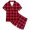 Red, variant on Weebloom Kids Pajamas Toddler Girls Kids Boys Pattern Printed Short Sleeve Button Down Pajamas Shorts Set Outfits Sleepwear Nightwear Pjs Loungewear Red 2-3 Years