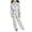 Grey*, variant on RUTAYY Girls Outfit Set Letter Print Stand Collar Zip Up Long Sleeve Jacket Pants Everyday Layering Apparel for Kids Light Blue