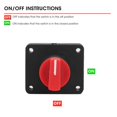 thumbnail image 3 of 300A Battery Disconnect Switch Cut Off Knob Isolator 6mm Screw Diameter for Auto Car, 3 of 5