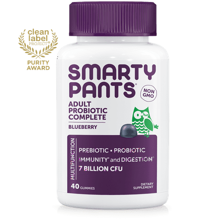 SmartyPants Adult Probiotic Complete Gummies, Blueberry, 40