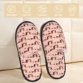 thumbnail image 2 of Honeii Love dachshund dogs Print Furry Slippers Bedroom Slippers for Women and Men Fuzzy Plush Comfy Faux Fur Lined Slide Shoes -Medium, 2 of 8