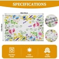 thumbnail image 4 of Flowers Placemats Set of 6,12x18 Inch Garden Plants Place Mats Washable Fabric for Seasonal Summer Table Mats for Party Kitchen Dining Table Decoration, 4 of 6