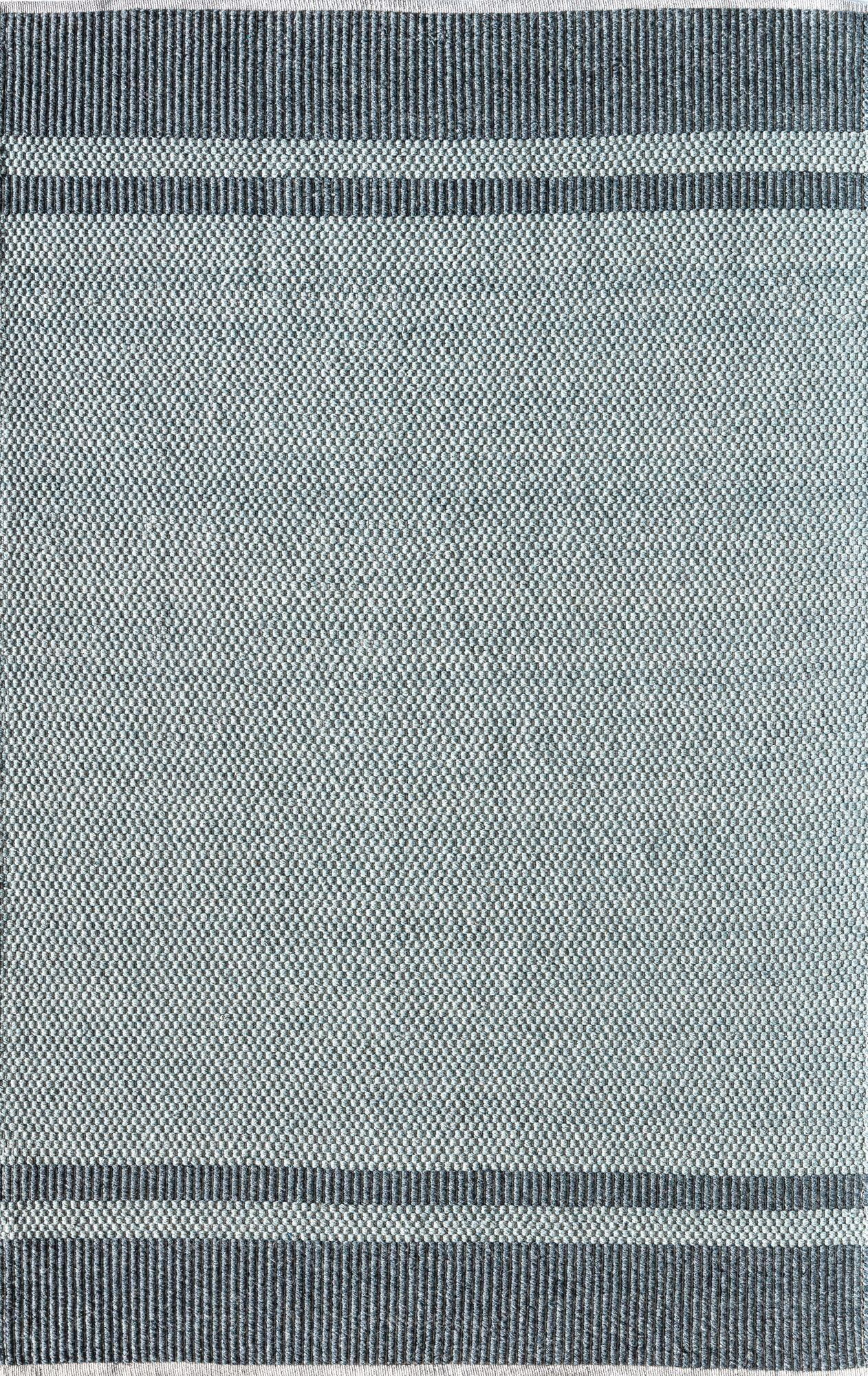 Rugs America Daphina DN10D Ravenna Border Farmhouse Blue Area Rug, 5’0”x7’0”