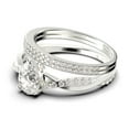 thumbnail image 4 of Gorgeous Art Deco 2.25 Carat Pear Cut Diamond Moissanite Engagement Ring, Two Matching Band, Twisted Band Wedding Ring in 925 Sterling Silver With 18k White Gold Plating Gift For Her, 4 of 4