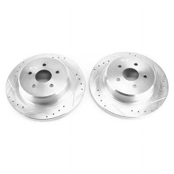 Power Stop Rear Pair of Drilled and Slotted Brake Rotors AR8385XPR
