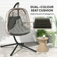 thumbnail image 4 of Outsunny Coussin de Balançoire d'Extérieur, Coussin de Terrasse Capitonné de Remplacement, Gris, 4 of 10