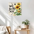 thumbnail image 3 of Sunflower Wooden Wall Clock Silent Non Ticking, Summer Botanical Bee Farmhouse Watercolor Square Wall Clocks Battery Operated, Decor Clock for Home Office, Living Room, Kitchen, 12 Inch, 3 of 9