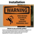 thumbnail image 3 of (2 Pack) High Voltage Electrical Room With Symbol OSHA Warning Sign, 3 of 7