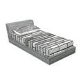 thumbnail image 2 of Grey Fitted Sheet & Pillow Sham Set, Illustration of Brick Wall Contemporary Artprint 3d Style Vision Modern and Shabby Design, Decorative Printed 4 Piece Bedding Decor Set, Twin, Grey, by Ambesonne, 2 of 3
